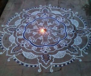 Rangoli: Karthigai evening kolam-1